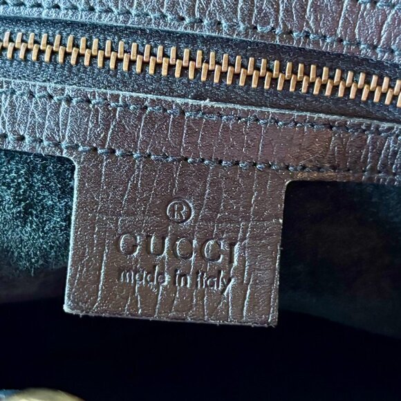 Vintage GUCCI Black Leather Medium Horsebit Hobo Shoulder Bag - Picture 7 of 8